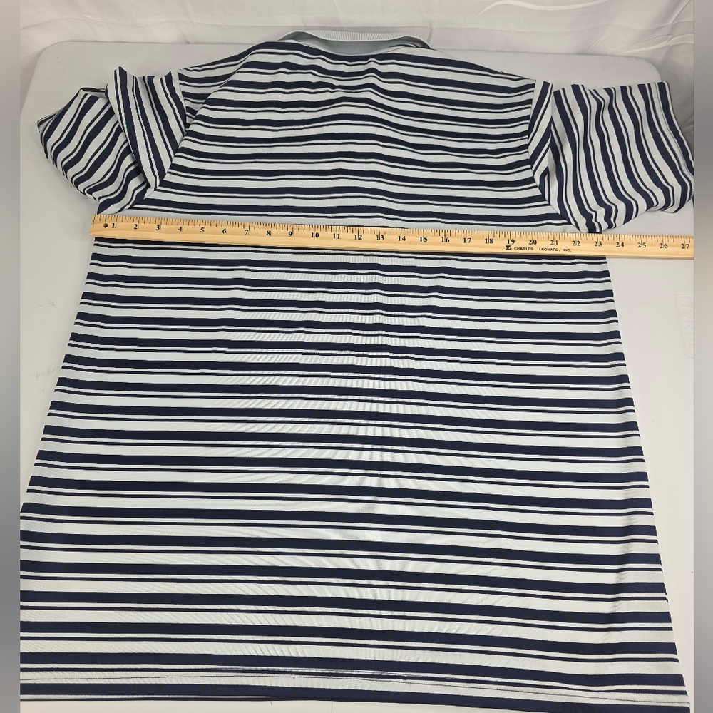 Majestic Minnesota Twins Polo XL Blue Gray Striped Baseball Twin Cities CK-3283 - Picture 5 of 7
